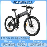 SAMEBIKE LO26-II E-bike 900W Motor 48V14Ah Lithium Battery Foldable Adult E-bike 26 Inch Tire Max Speed 35km/h Electric Bicycle