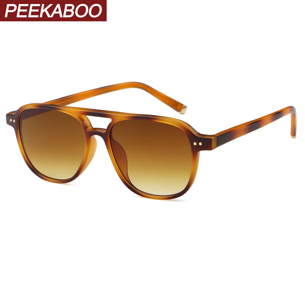 

Peekaboo square sunglasses for men brown green unisex retro sun glasses for women uv400 CP acetate accessories ladies 2024