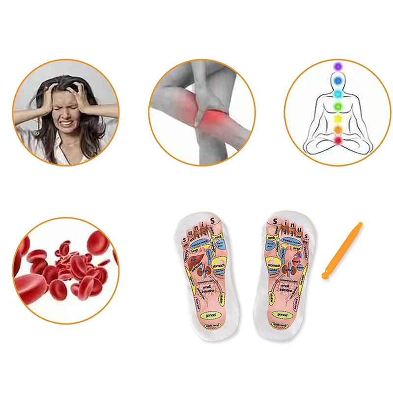 1 Set Foot Massage Acupuncture Point Socks Muscle Relaxation Massager Relieve Tired Feet Socks Foot Point Tool