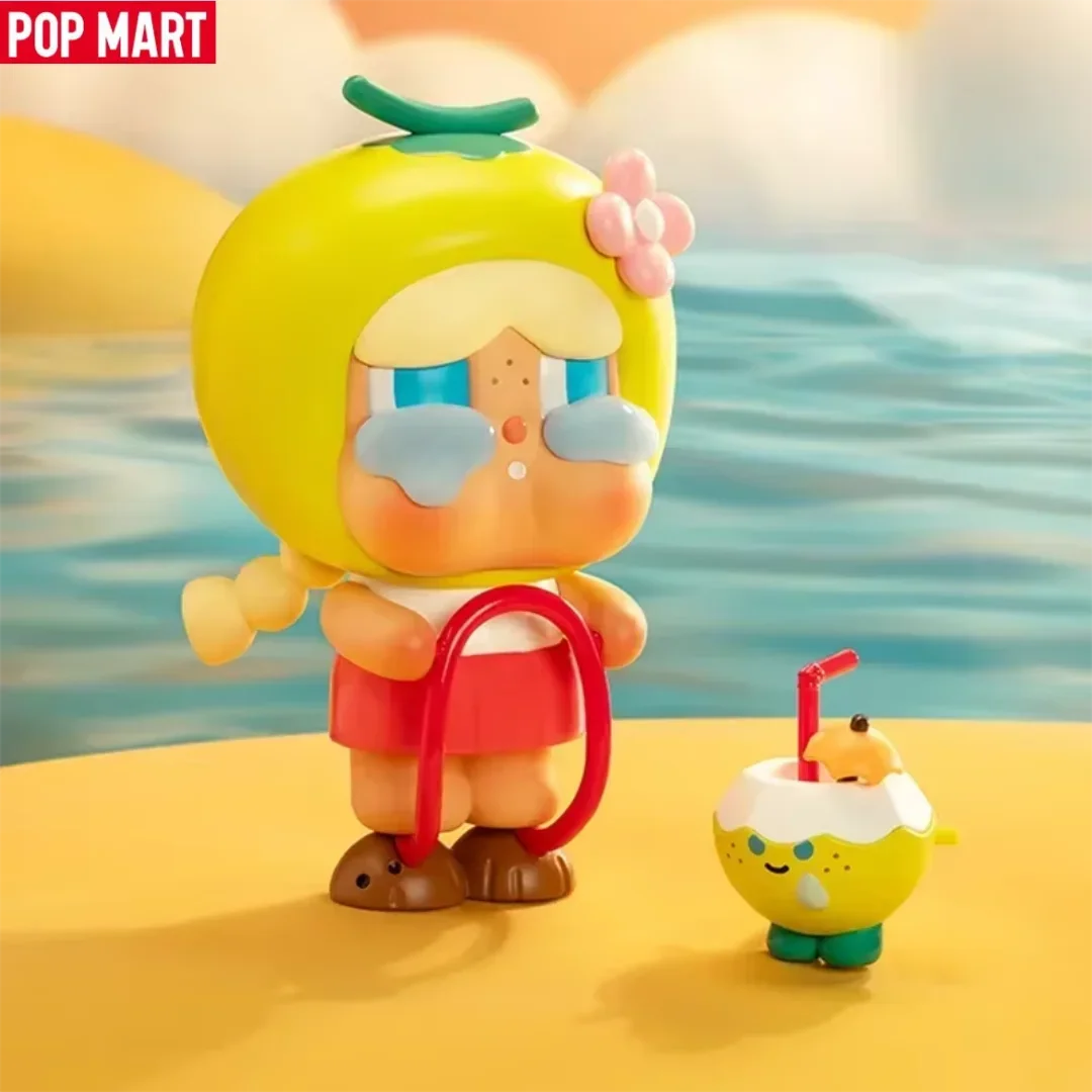 

POP MART Crybaby Coconut Green: Коллекционная аниме-фигурка, серия милых кукол, слепая коробка, праздничный подарок с подвесной карточкой и пакетом-сюрпризом