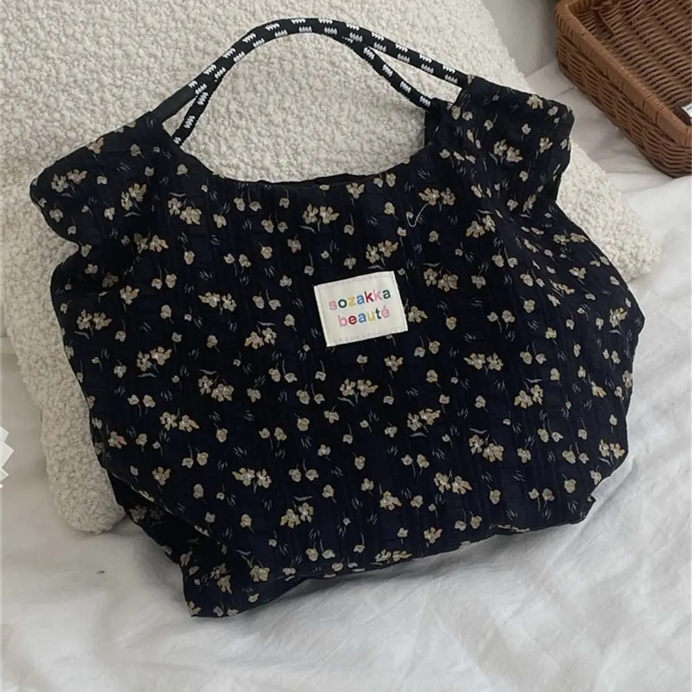 

Butterfly Fresh Floral Handbag Vacation Tote Bag Nylon Drawstring Handbag Printing New Chinese Style INS Shoulder Bags Women