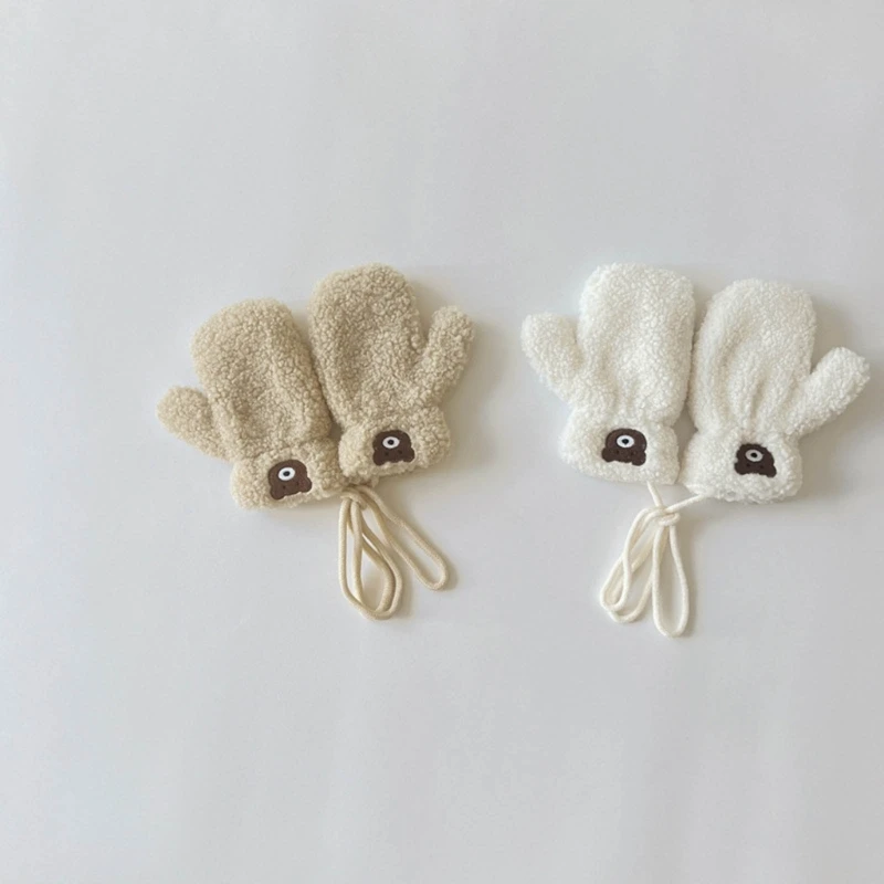 Guantes para colgar en cuello para bebé, guantes para bebé libre, cómodos guantes sin dedos para manos