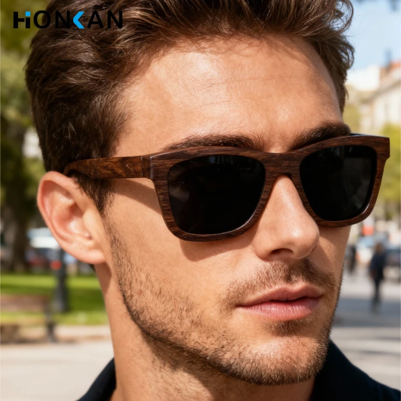 الرجعية الخيزران الخشب الاستقطاب النظارات الشمسية القيادة مربع نمط نظارات شمسية الذكور الفاخرة UV400 النساء الرجال العلامة التجارية مصمم مع القضية