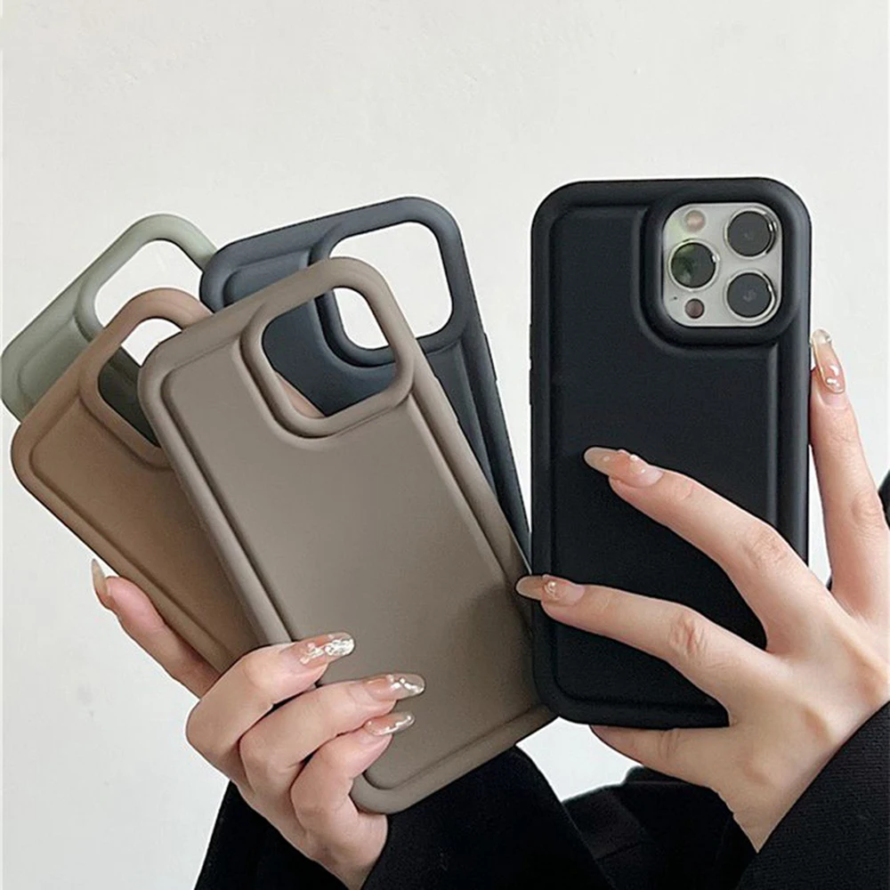 Solid Color Phone Case for iPhone 15 14 13 12 11 Pro XS Max XR X 13 12 Mini 7 8 14 15 Plus 6 6s SE 2020 Soft Silicon Back Cover