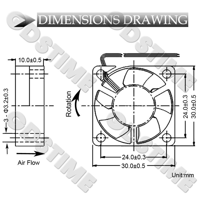 Gdstime 3010 Lüfter 24V 12V 5V Lüfter 30x10MM Doppelkugel Bürstenloser Kühllüfter 3CM 30mm Mikro-Kühllüfter für Auto-Lampen & Audio-Kühlung – Detail 5