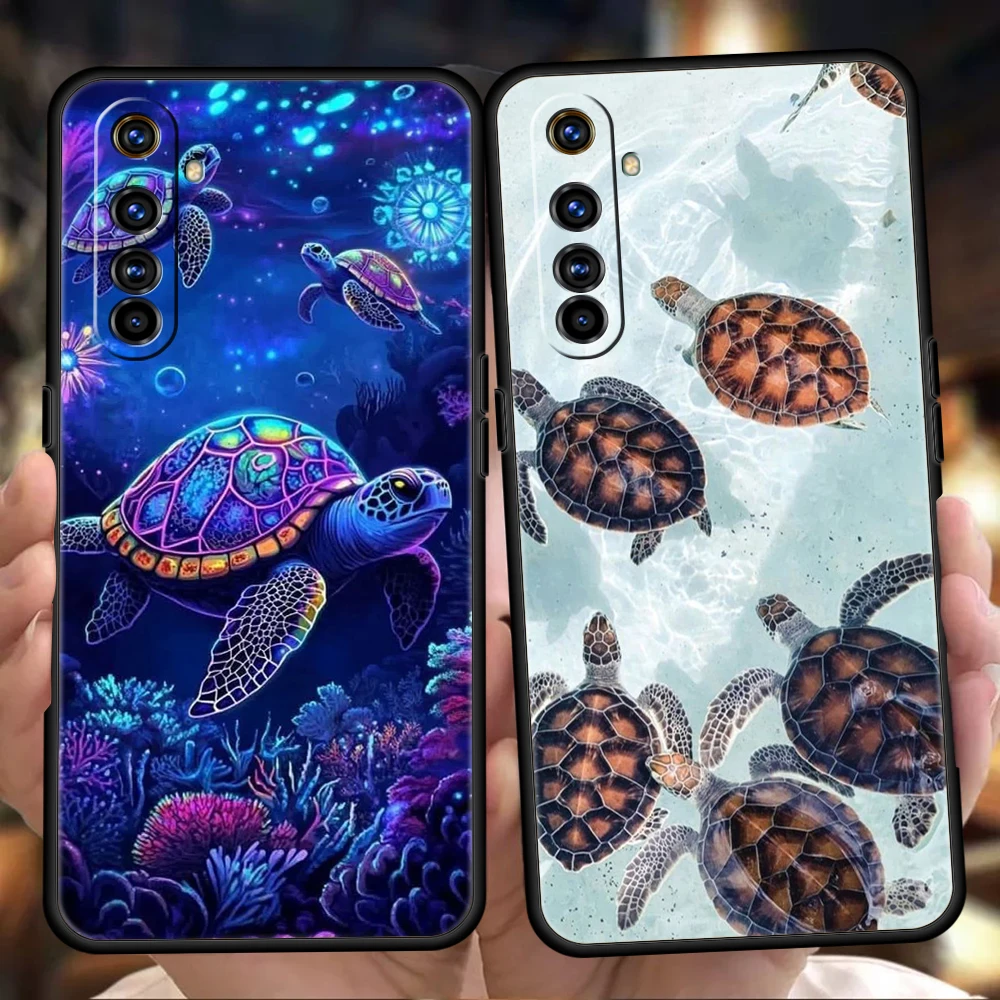 Phone Case Cover For Oppo A17 A31 A78 A79 A98 Reno 10 11 12 13 14 15 16 F Find X5 X6 Pro 5G Soft TPU Shell Marine Turtles Capas