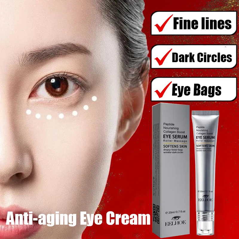 

Anti Dark Circles Eye Serum Peptide Eye Serum Anti Wrinkle Face Care Roller Massager Eye Care