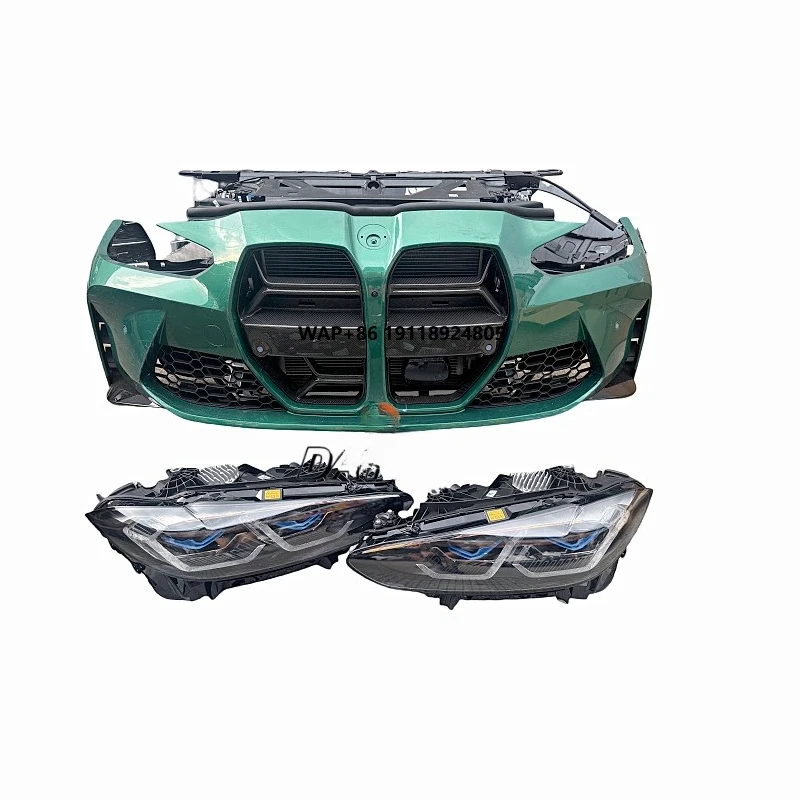 

For M3 M4 Front Bumper and Carbon Fiber Grille Body Kit Original Laser Headlight Second-Hand Made From Plastic