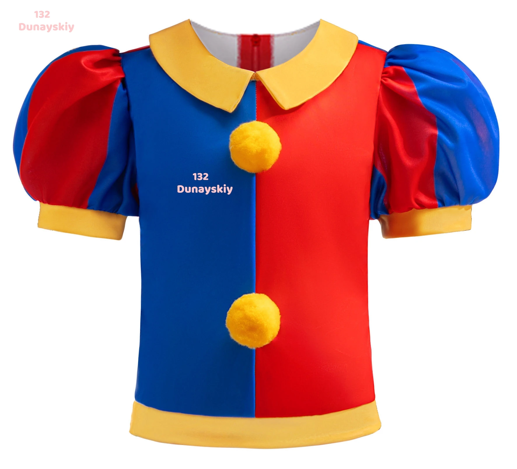 Vestido de verano para niños, disfraz de Cosplay de Pomni increíble, Top Digital de princesa para niñas, falda tutú y bolsa, Carnaval de Halloween para niños
