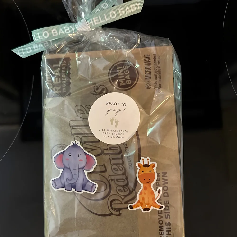 Personalized Ready To Pop Labels, Baby Shower Favor Stickers, baby shower decorations, baby shower favours, baby shower favors