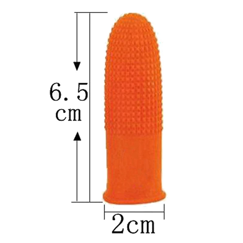 200Pcs Rubber Anti-Slip Finger Cots Orange Disposable Protective Finger Cots For Electronic Repair