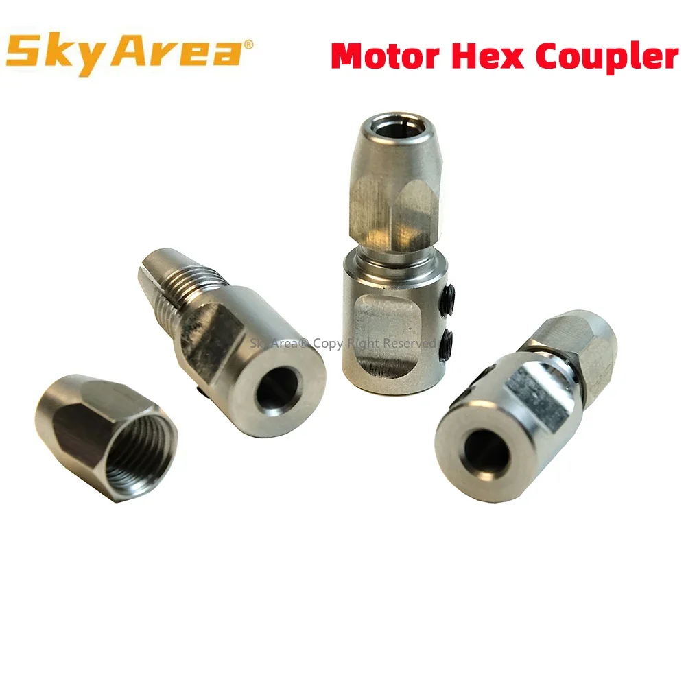SkyArea RC Boat Motor Hex Coupler Flexible Drive Shaft Lock Coupling for Motor 3mm/4mm/5mm To Shaft 3/3.17/4/4.76/5mm