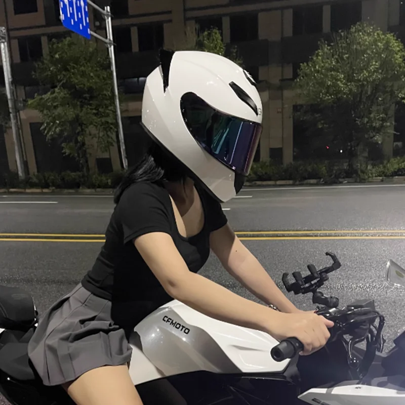 

Ретро классический стильный чистый белый анфас мотоциклетный шлем с современными функциями безопасности DOT ECE сертифицирован идеально подходит для Cruiser