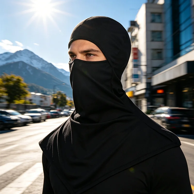 Summer Balaclava Face Mask Full Face Sun Protection Breathable Motorcycle Helmet Liners Outdoor Quick Drying Neck Covers