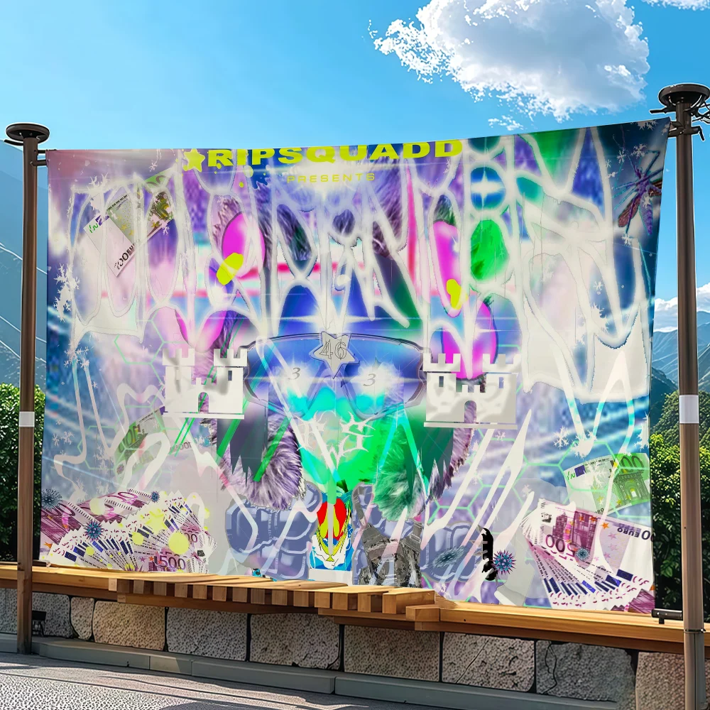 Rapper Bladee Cold Visions flag Advertising Banner for Camping Decoration Outdoor & Garage Wall Hanging Decorations