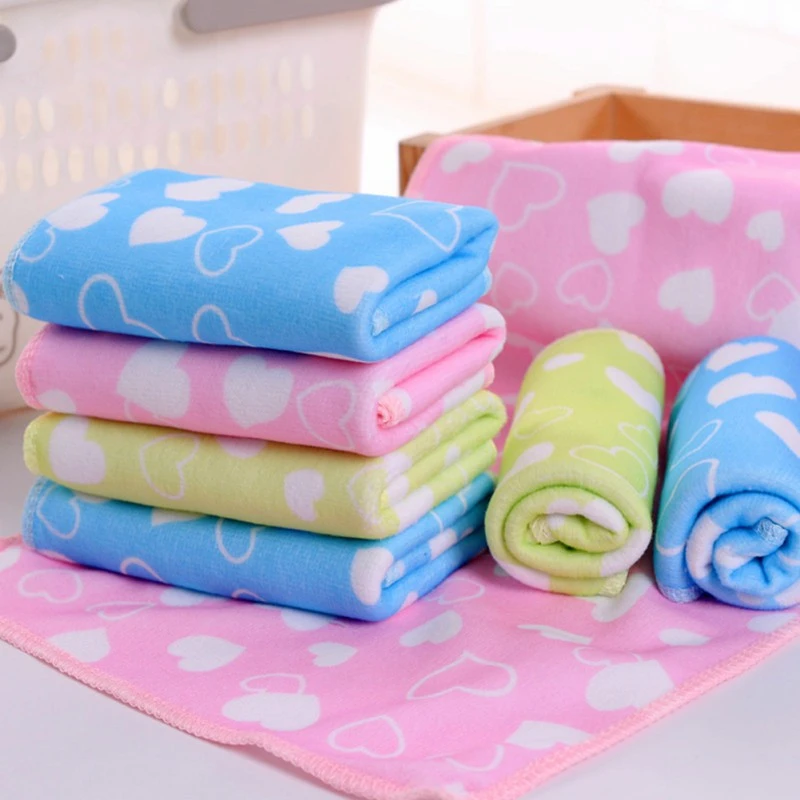 Baby Cartoon Print Towel thicken Infant Cotton Absorbent Drying Swimwear Kids Cute Towels baby bath towels and washcloth 25*50CM