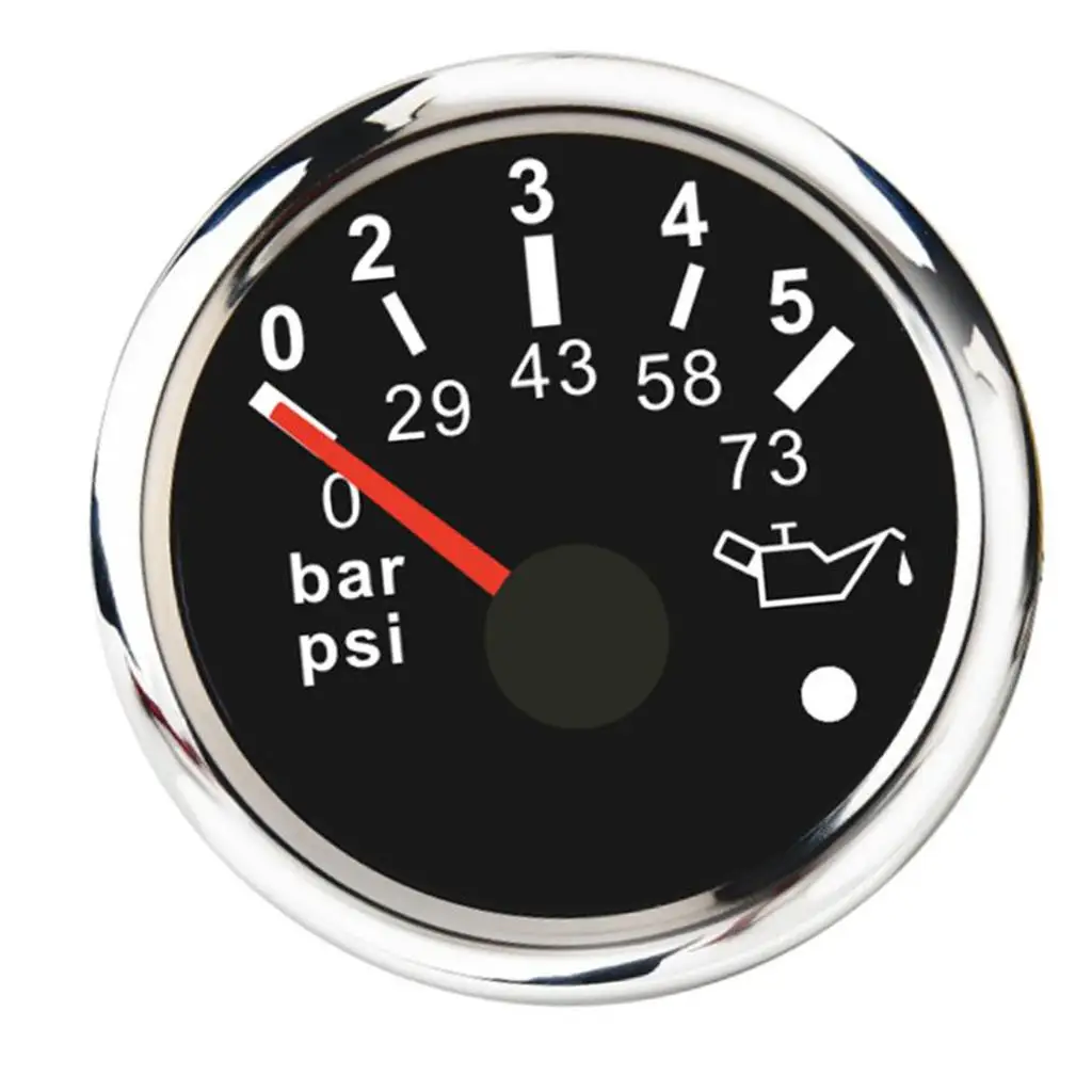 

Waterproof Oil Pressure Gauge LED Digital Display Marine Sensor PC Polycarbonate Meter for Vehicle and Boat
