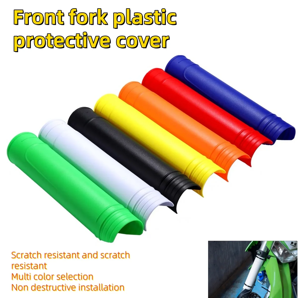 

Motorcycle Front Fork Plastic Guard protector Covers For Yamaha Kawasaki Honda BMW SUZUKI Pit Dirt Bike Benelli Shock Absorber U
