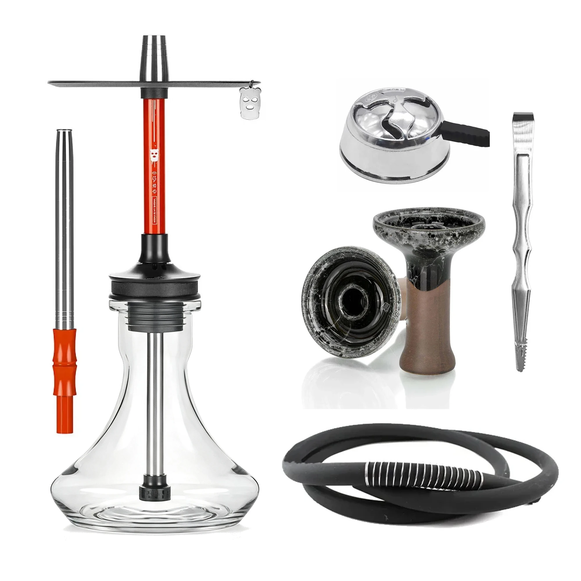 MISHA Rebel Hookah Shisha Set with Glass Base Single Hose