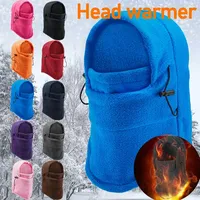 Winter Balaclava Mask Motorcycle Cycling Cap Outdoor Running Hiking Scarves Men Womens Fleece Hats Thermal Hooded Neck Warmer
