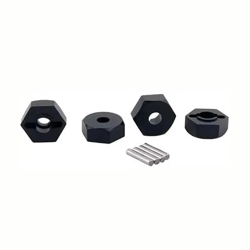 

4 шт. утолщенных алюминиевых универсальных шестигранных соединителей для колесных дисков 12 мм с винтами-штифтами, 5 мм, для радиоуправляемых моделей автомобилей и игрушек