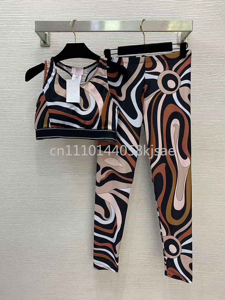 

Элитные дизайнерские женские коричневые комплекты для йоги: спортивные брюки от дизайнерского бренда