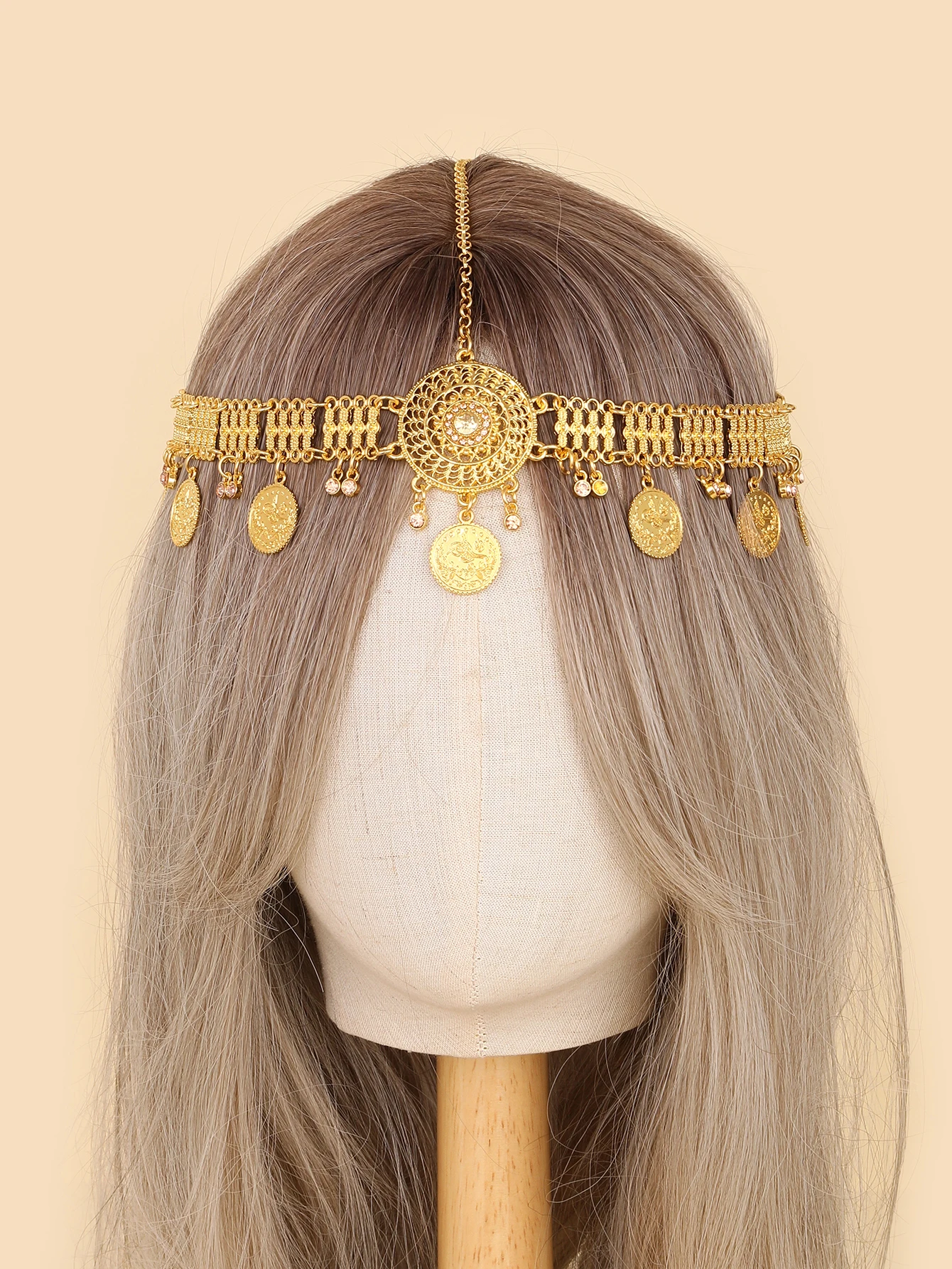 البوهيمي الذهب هندسية طباعة عملة الترتر شرابة السيدات عقال الموضة مناسبة لحفلات الزفاف في الهواء الطلق هدايا للأصدقاء #4