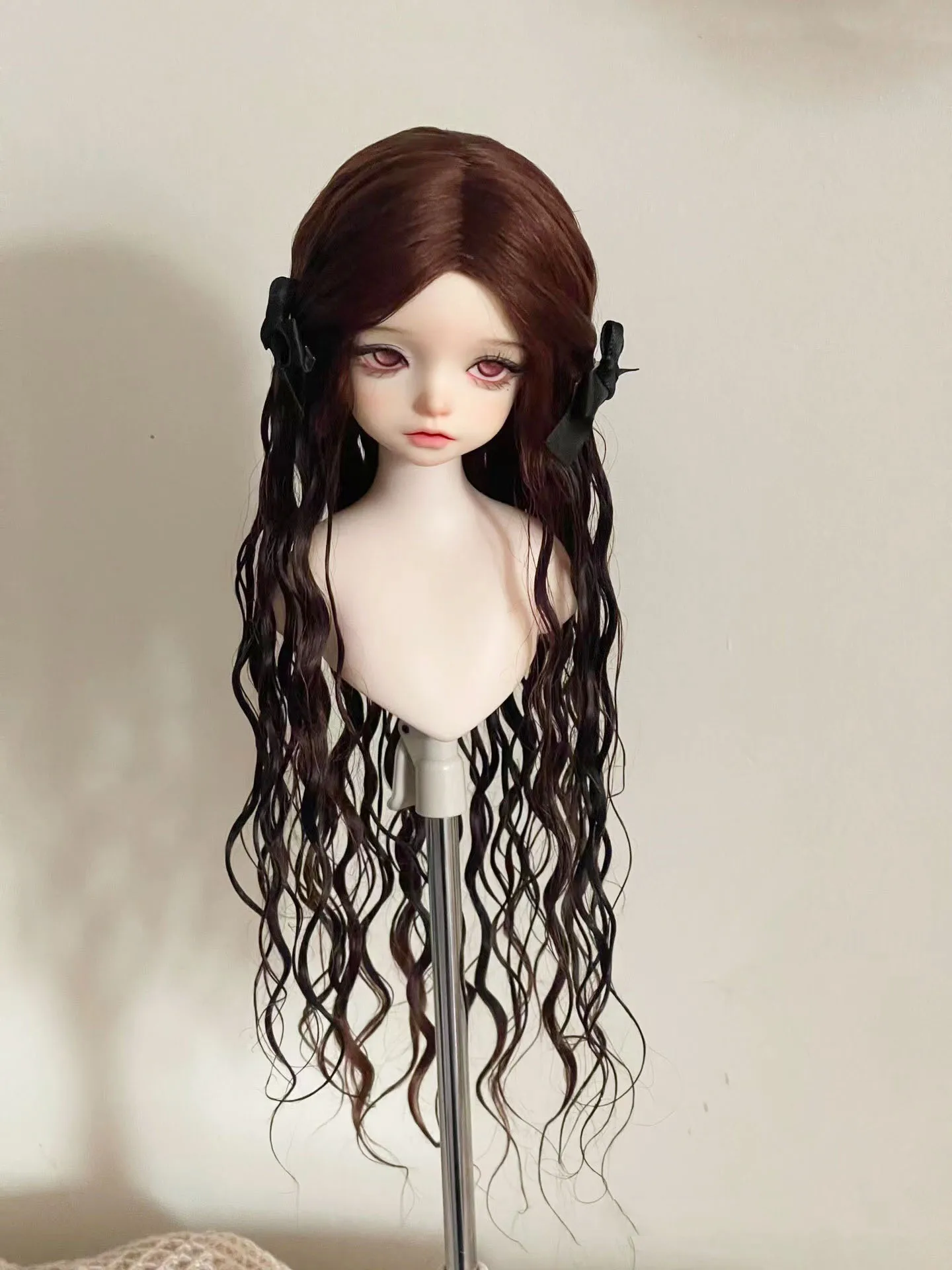 Fashion MDD/MSD Doll Hair, Brown Shawl Curly, 1/4 1/6 BJD Wig Free Shipping