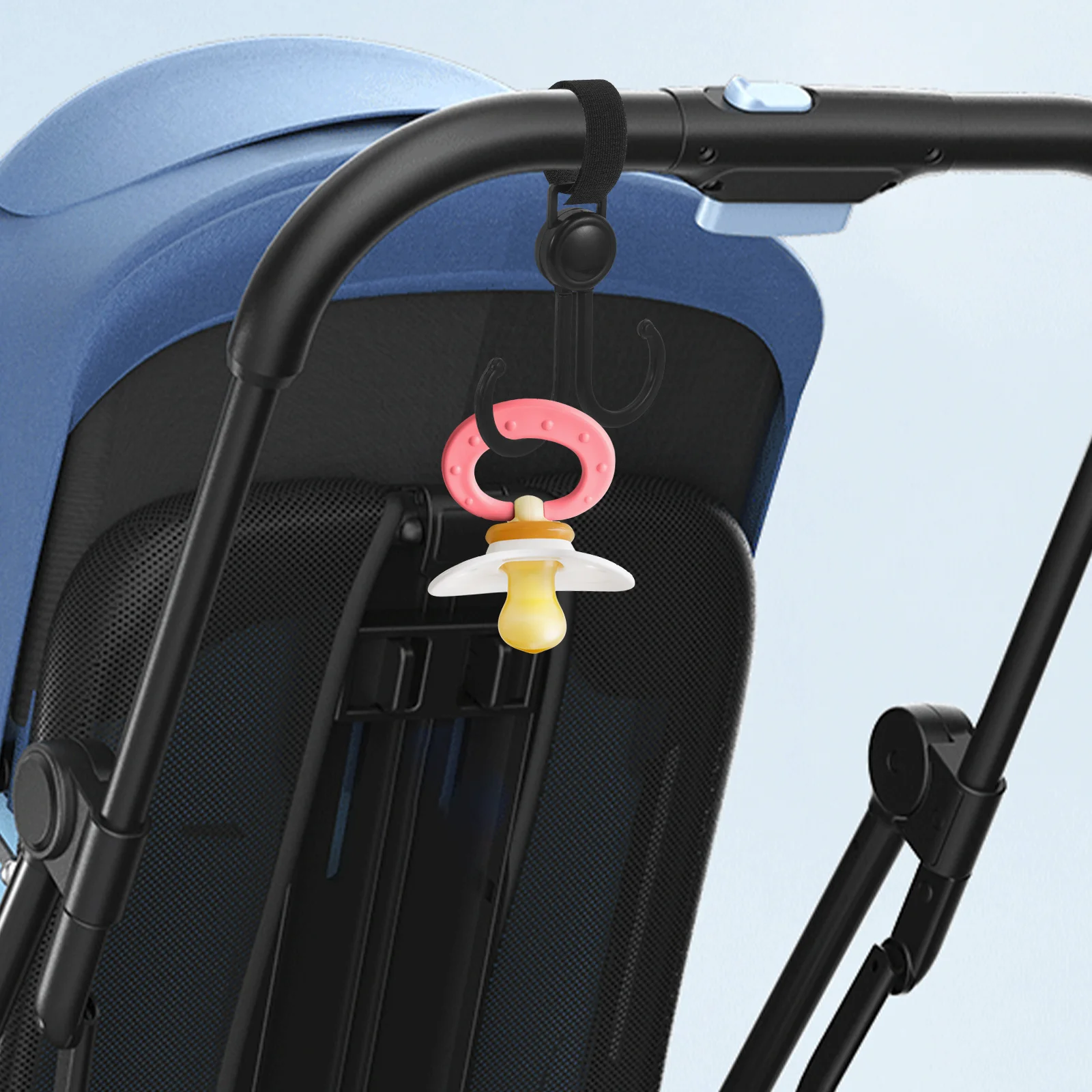 10 قطعة خطاف عربة أطفال قوي الحاملة حقيبة تسوق بلاستيكية متينة شماعات عربة عالمية منظم معلق متعدد الاستخدام