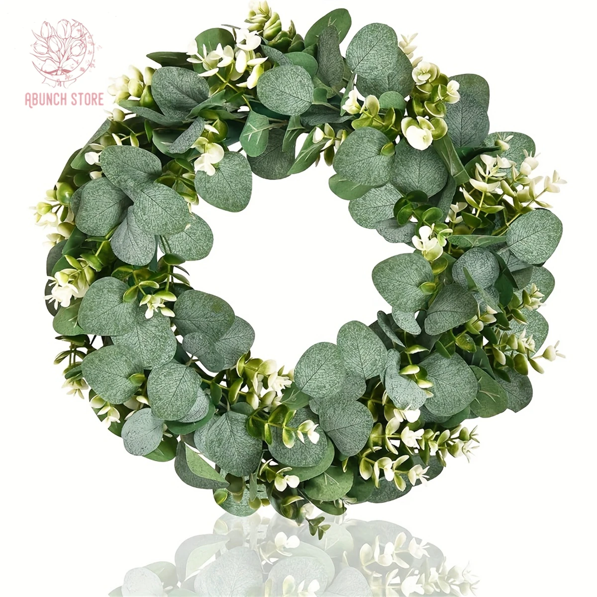 

Green Wreath Artificial Eucalyptus Leaves Festival Party Door Versatile Hanging Garland Porch Farmhouse Garden Wall Decoration