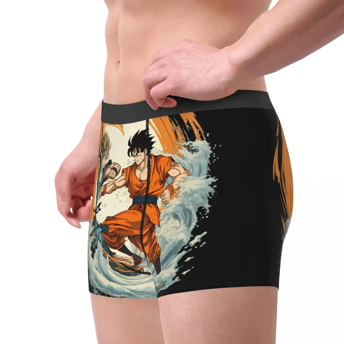 Dragon Ball Z Goku And Gohan Performing A KamehaMeha Wave Shorts Panties Underwear Soft Underpants for Homme S-XXL