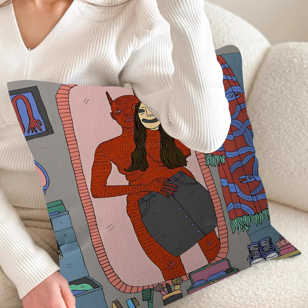 Polly Nor Art Pillowcase Toon Gift Cushion Cover Bedroom Home Sofa Chair Seat Decor Pillow Case