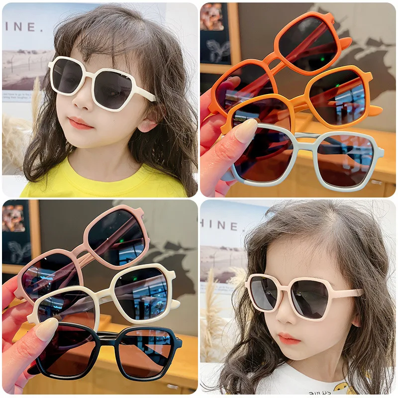 

Children's sunglasses girls boys sunglasses trendy cool girls fashion silicone glasses sun protection and ultraviolet rays