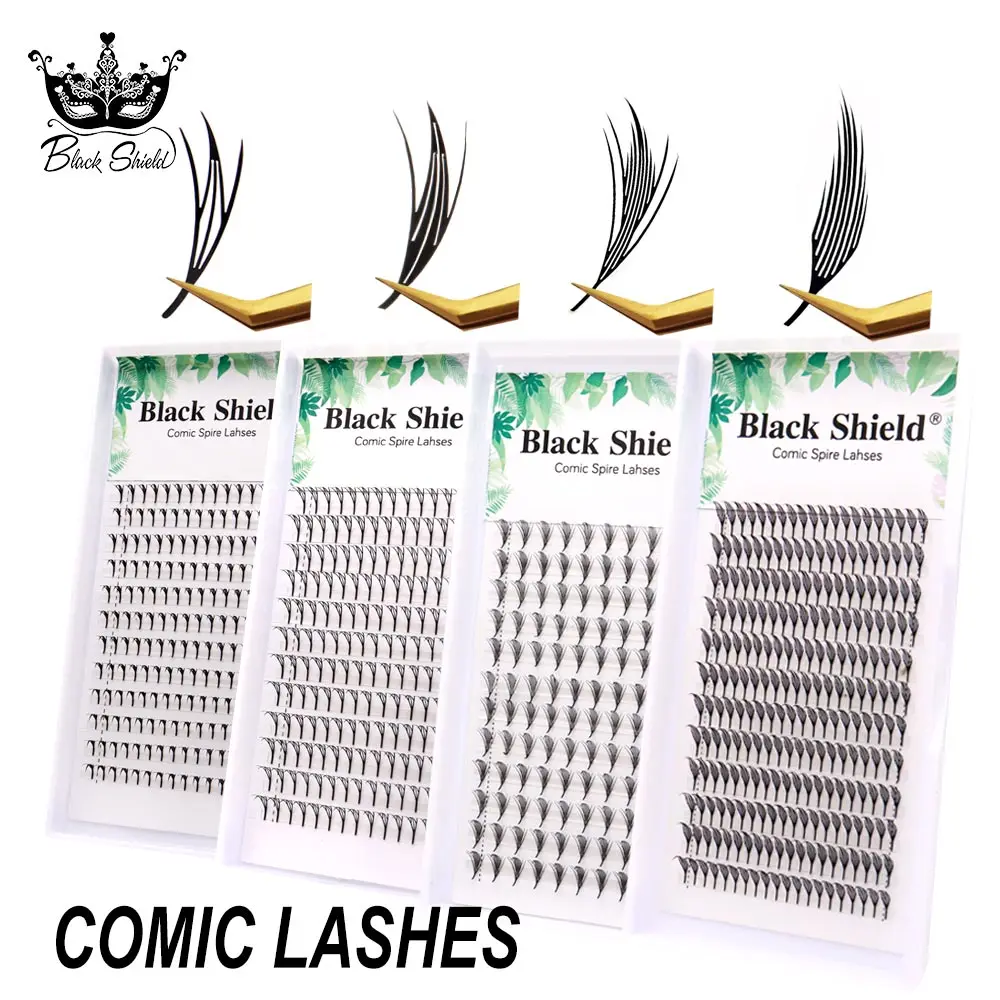 New Anime Elf Spike Eyelashes Extensions Light Feather Shape Comic Fluttering Plume Lashes Natural Soft Individual Manga Cils