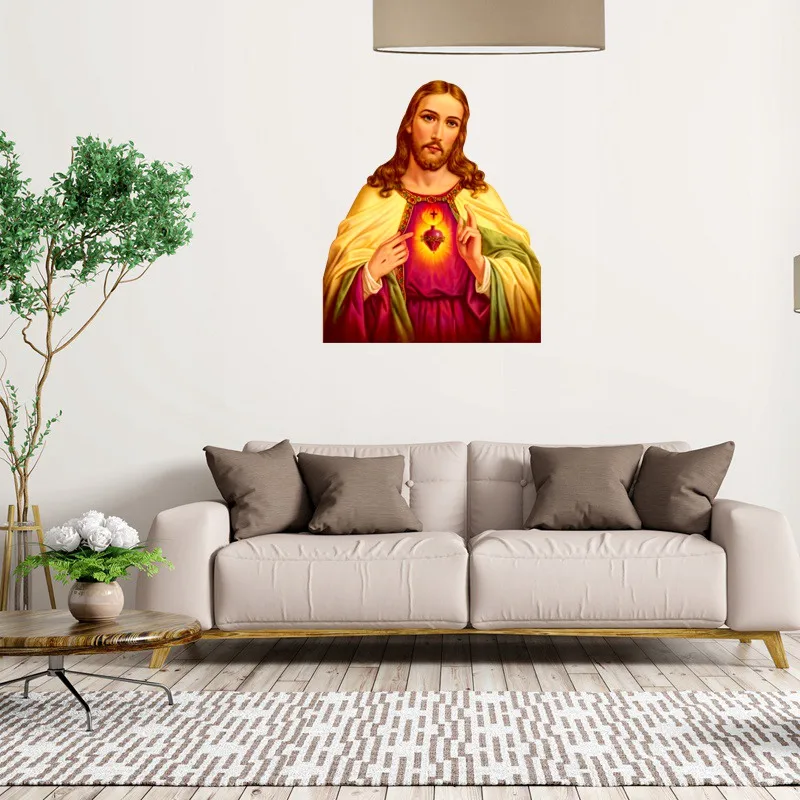 Tri koshki W1325 Merciful Jesus Wall Sticker Waterproof Decal PVC Home Decoration Kids Room Door Living Room Toile