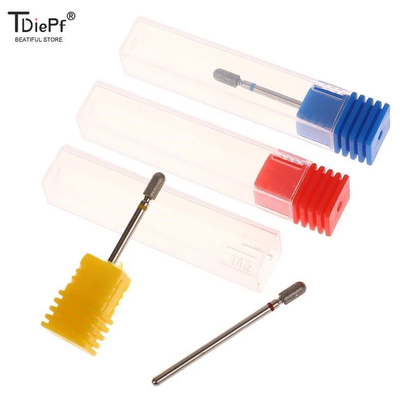 1*Manicure Drill Bits Diamond Nail Drill Tips Milling Cutter Bit Nails 3/32" Rotary Cuticle Burr Russian Nail Accessories Tools