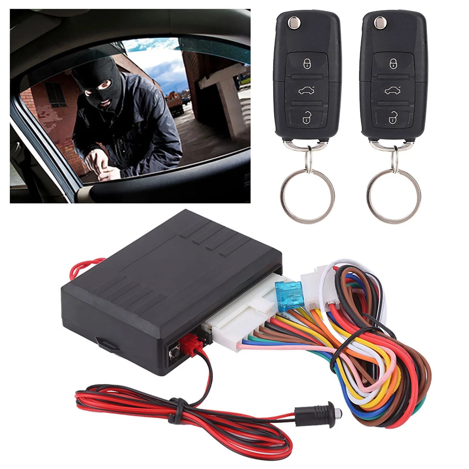 12V Car Universal Door Lock Locking Keyless Entry System Remote Central Control Kit About 60 - 80 meters Automotive Accessories