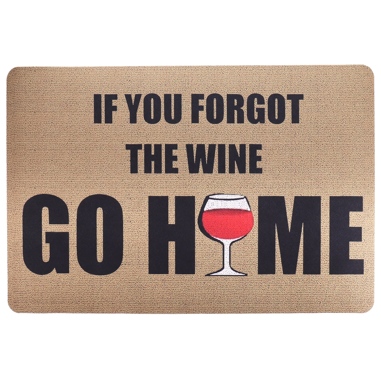 

Absorbent Non-Slipping Door Mat Creative Letter Printed Design Practical Entrance Mat Decorative Floor Pad for Bedroom Living