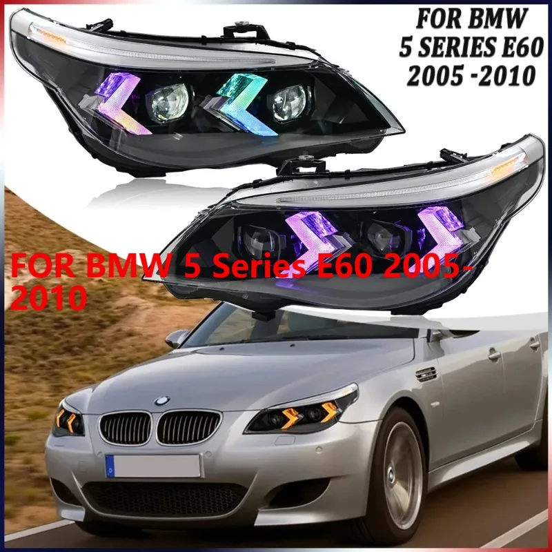

For BMW 5 Series E60 2005-2010, 1Set RGB LED Headlight with Sequential DRL