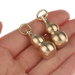 Brass Gourd Pendant Irregular Jar Keychain Hanging Necklace Jewelry Waterproof Pill Box Medicine Case Container Bottle Keychain