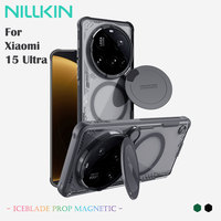 NILLKIN Iceblade for Xiaomi 15 Ultra 2025 Magnetic Case Eco Anti Yellowing with Aluminum Stand Lens Protection Shock Proof Shell