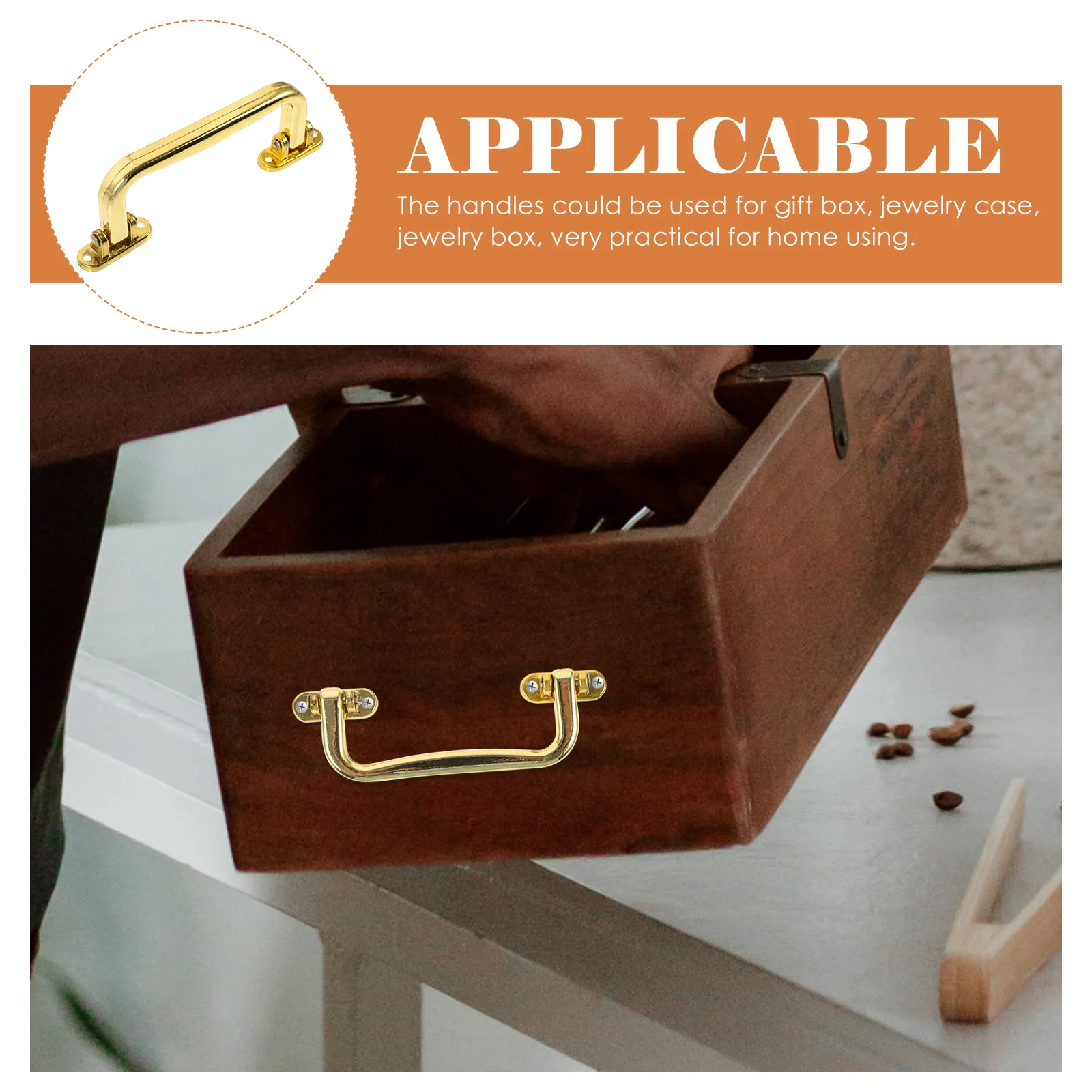 

6Pcs Vintage Handles for Jewelry Case Gift Box Pulls Sturdy Material Easy to Replace Practical Vintage Jewelry Box Handles