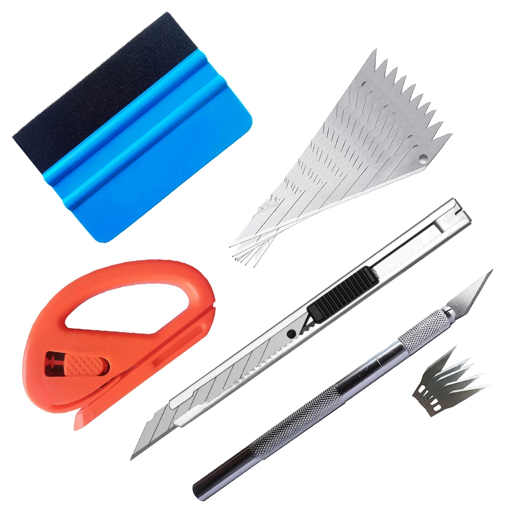 

Vehicle Vinyl Film Sticker Installation Tools Kit Auto Car Squeegee Scraper Vinyl Cutter Knife Car Styling Accessories K120