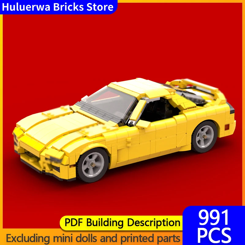 

Speed Hypercar Model MOC Building Bricks FD RX-7 Top Tier Sports Car Modular Technology Gifts Holiday Assemble Children Toy Suit