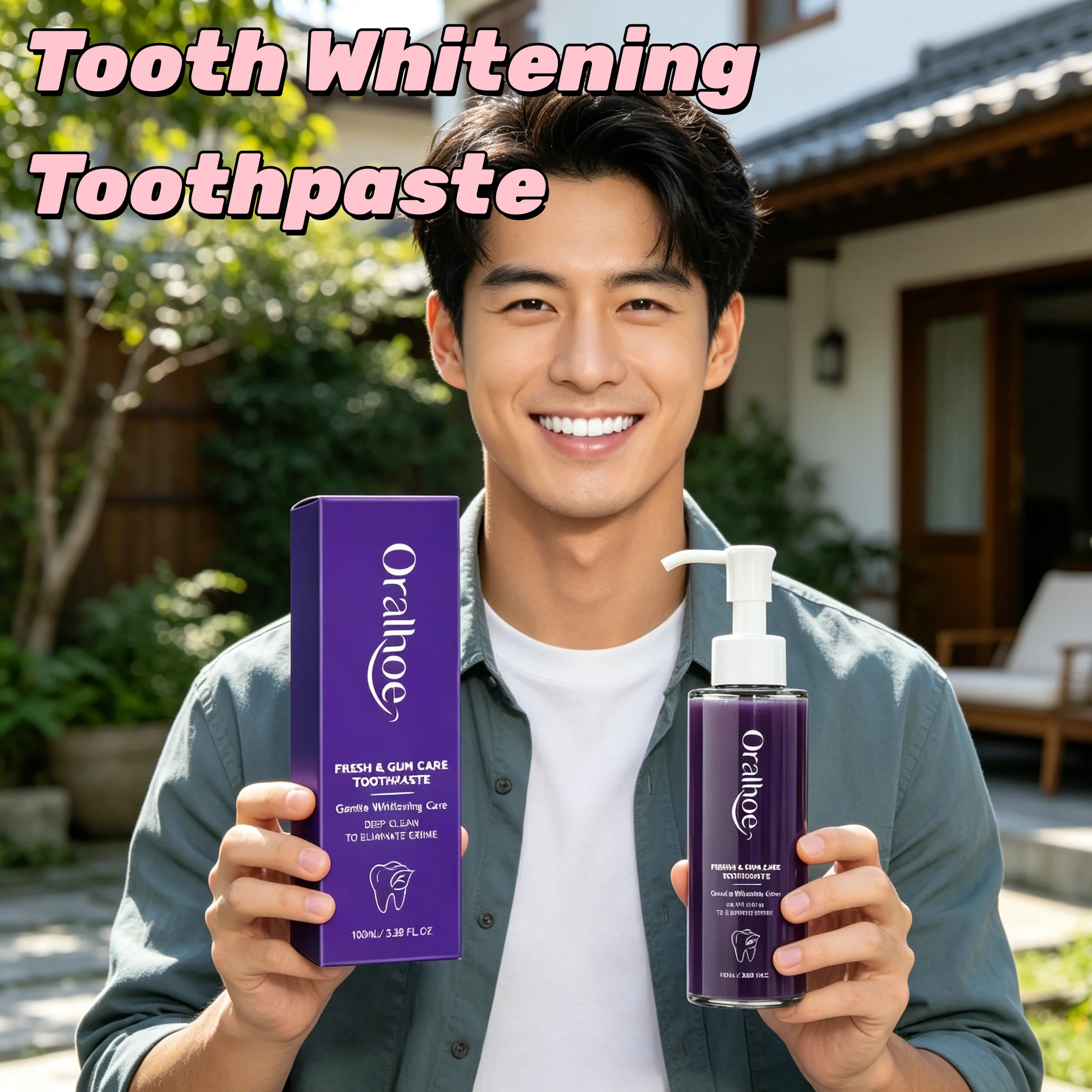 Purple Color Corrector Toothpaste Gentle Gum Care Fresh Breath Anti Bad Breath Remove Yellow Teeth Stain Oral Clean Toothpaste