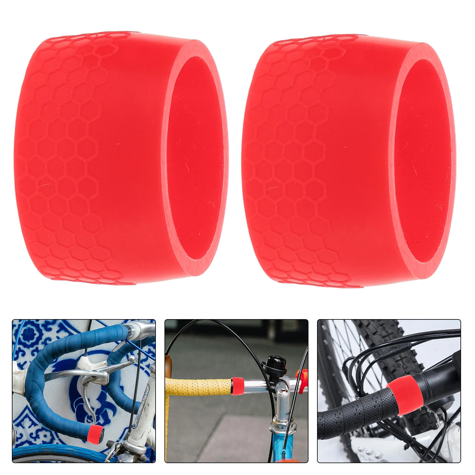 

2 Pcs Strap Fixing Ring Mountain Bike Grips Wrap Handle Bikes Dumbbell Scooter Cycling Handlebar Tape Plug Rubber