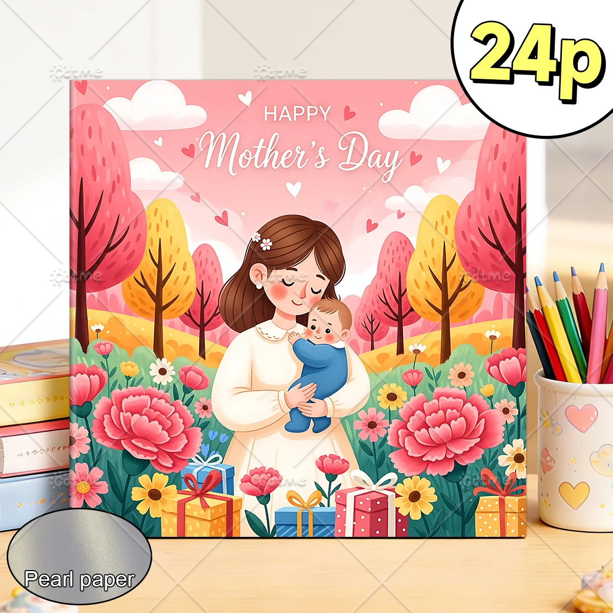 Mother's Day Bold-easy Patterns Coloring Book for Adults Cute Drawing Book Perfect Gift for Party and Birthday