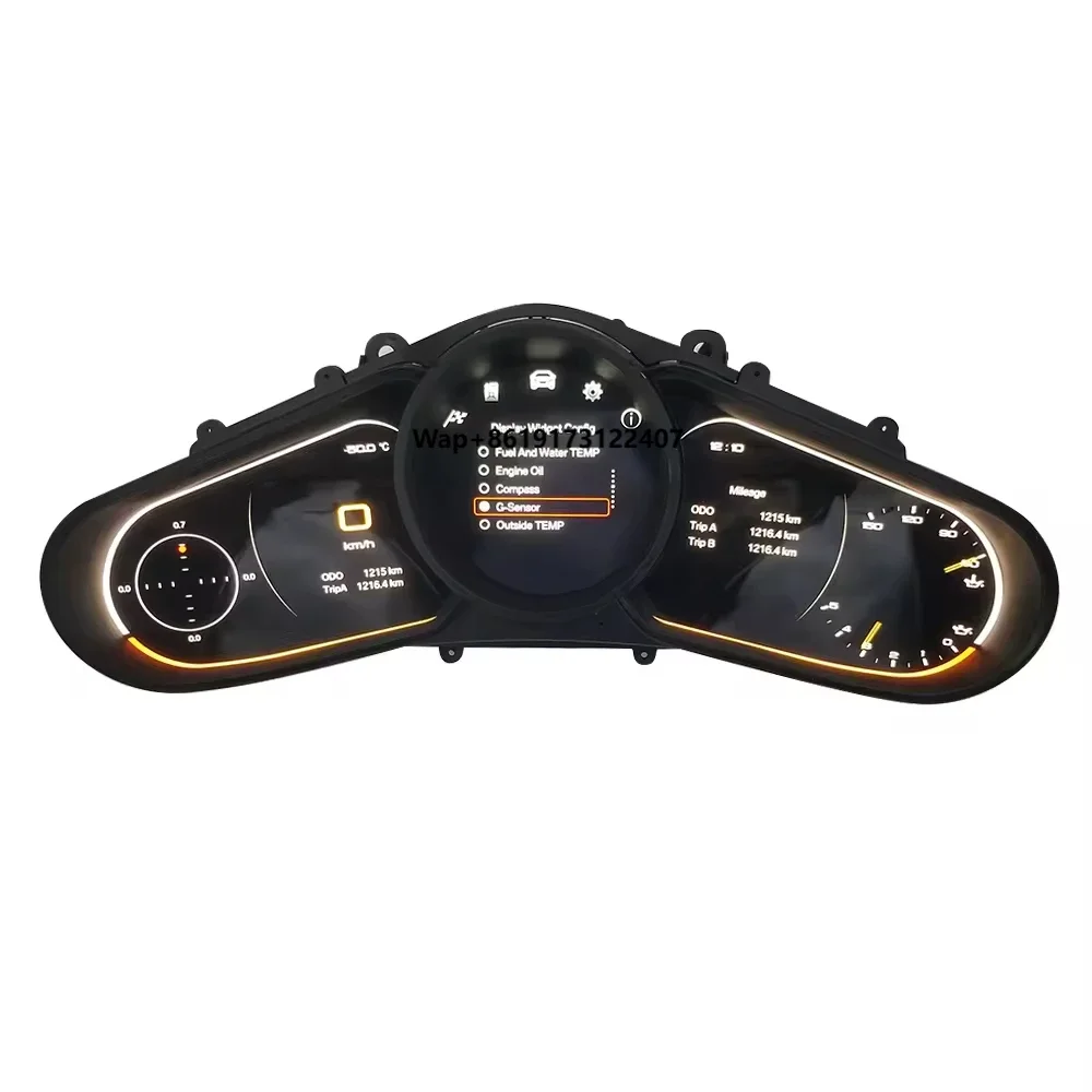 Luxurious Interior Upgrade 12.3Inch Car LCD Cluster Display Digital Dashboard Instrument Speedometer Screen