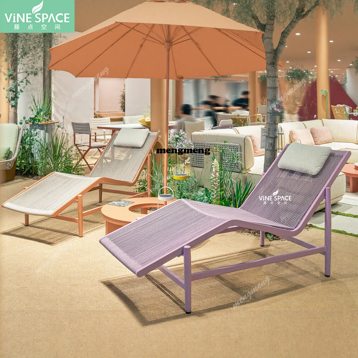 Outdoor rattan courtyard villa leisure chair outdoor hotel beach pool bed outdoor waterproof sun protection rattan chair