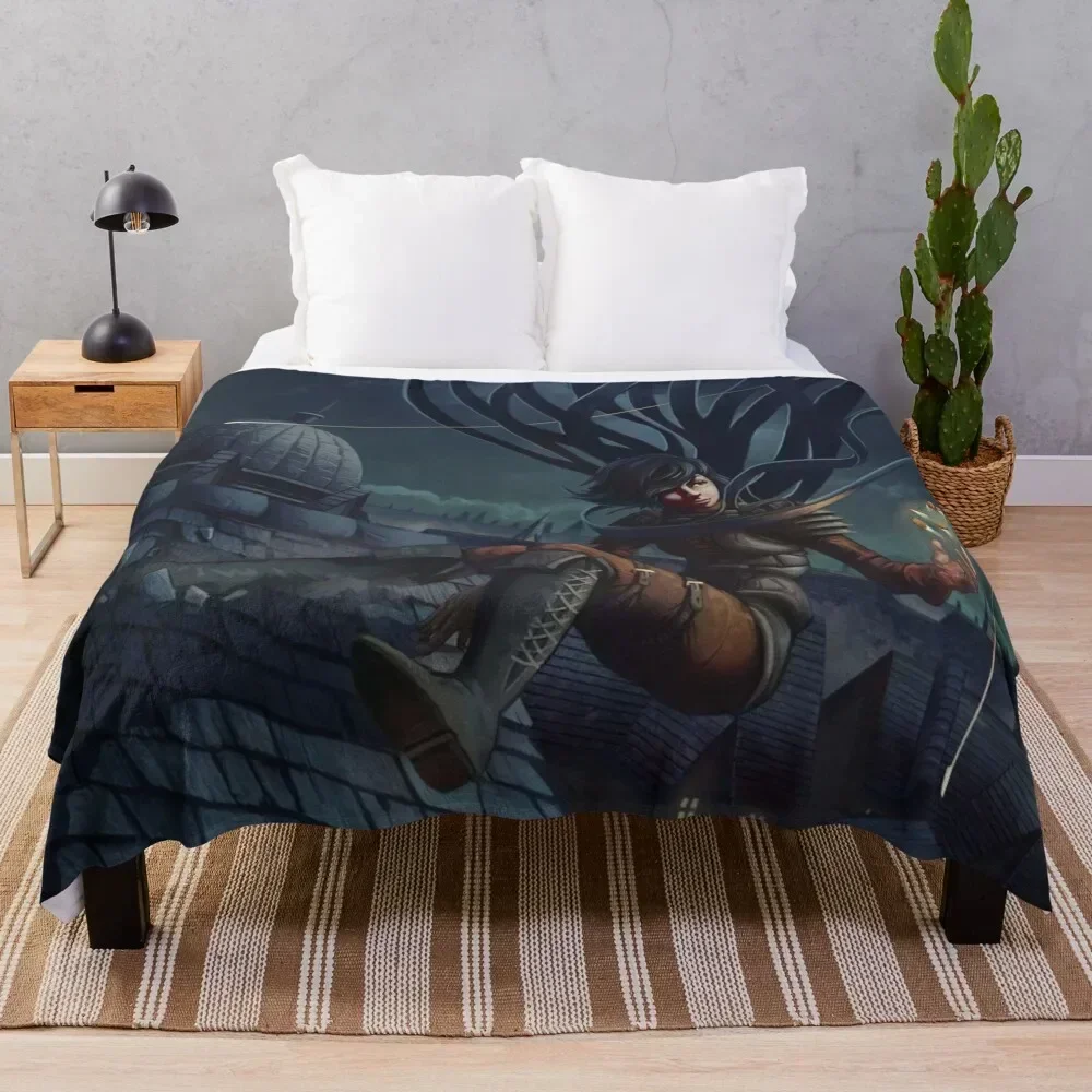 

Mistborn Novel Series by Brandon Sanderson - Graphical Character Art 5 Throw Blanket christmas gifts halloween Blankets
